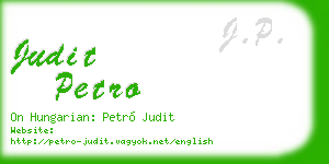 judit petro business card
